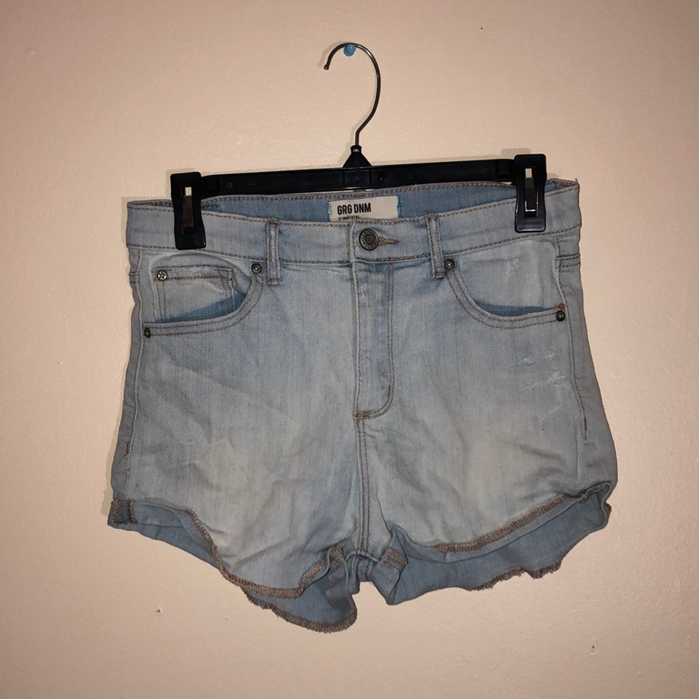 High Waisted Light Washed Shorts